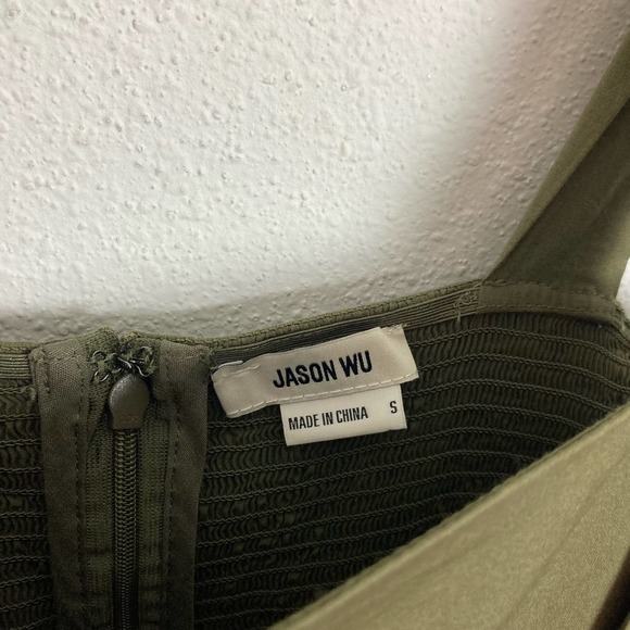 Jason Wu Olive Green‎ Tiered Maxi Dress // Size Small - Picture 3 of 7